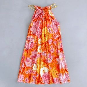 Michael Kors Women's Floral Orange Dress